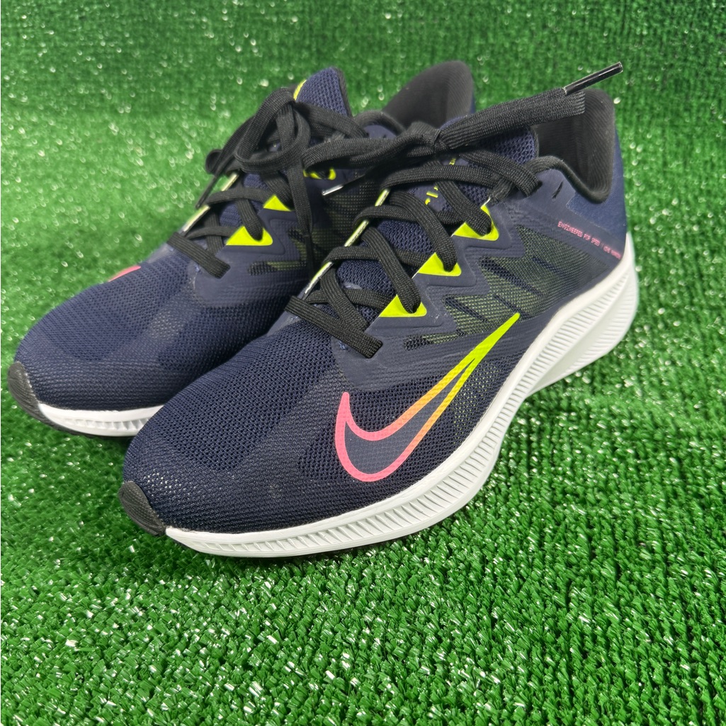 Nike Running Shoes Navy Neon Men Us 8 Eu 39 Like New